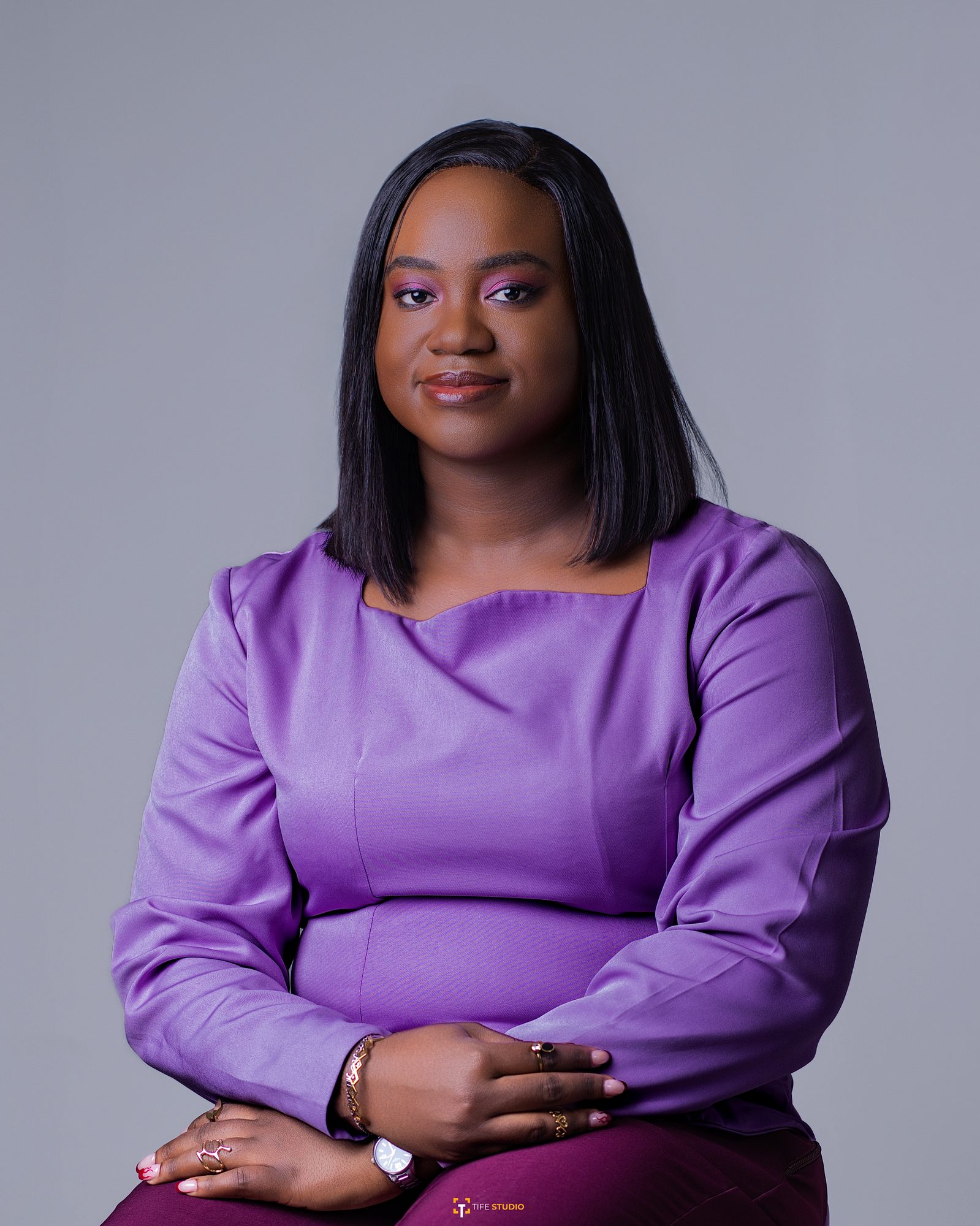 Corporate headshot - seated professional